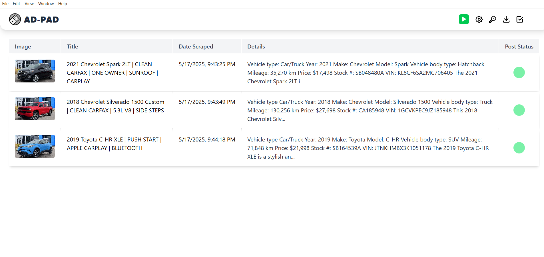 AI settings and prompt